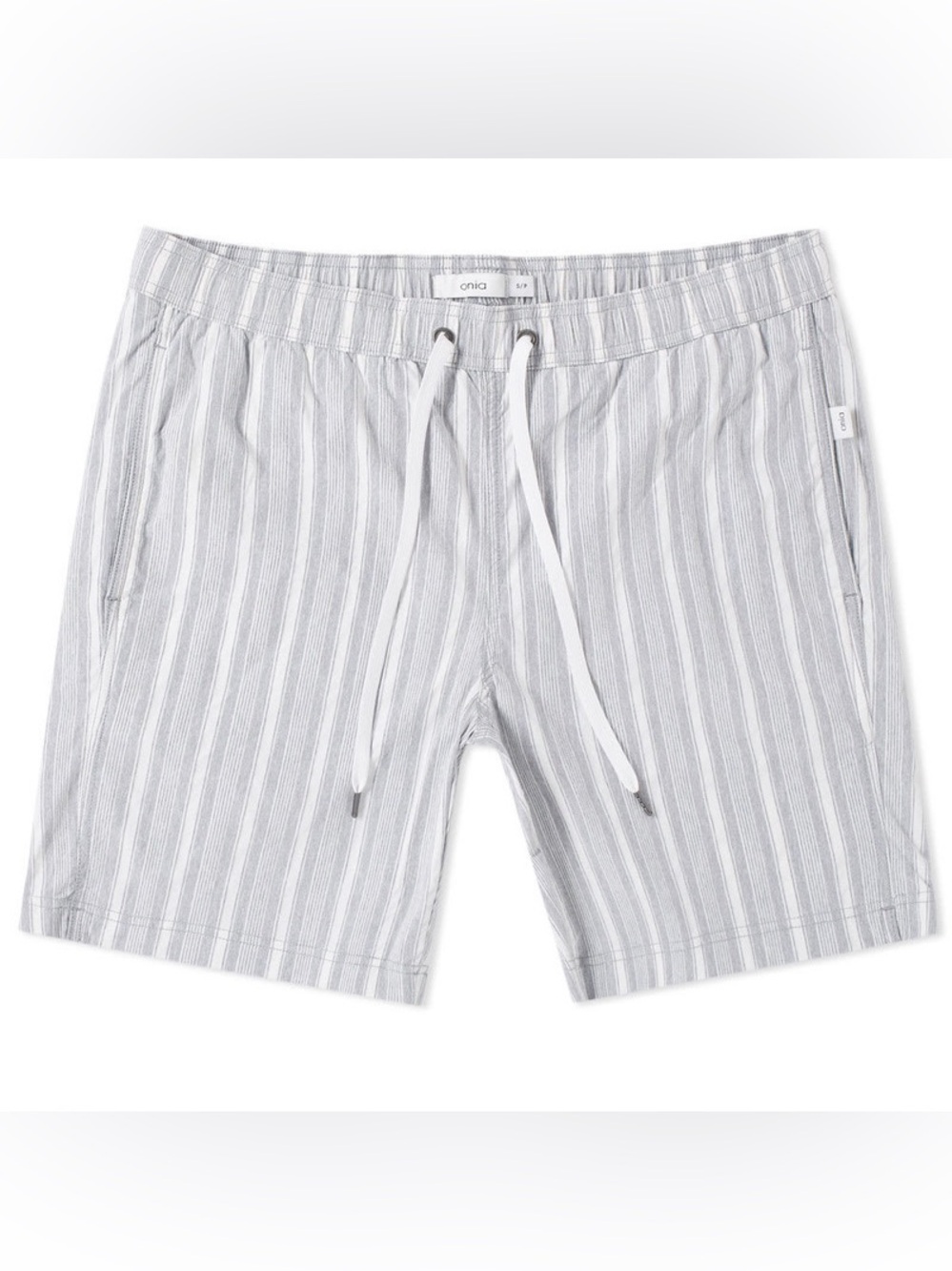 Onia Charles 7" Stripe Swim Short Grey - size XL